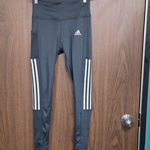 Adidas Size S Dark Grey Aeroready Mid Rise Leggings